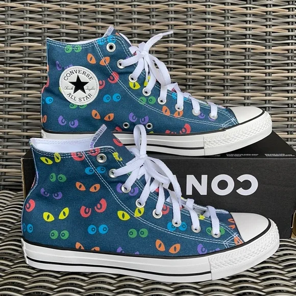 Converse Ctas Hi Spooky Eyes/White/Black MEN`S - Picture 1 of 16